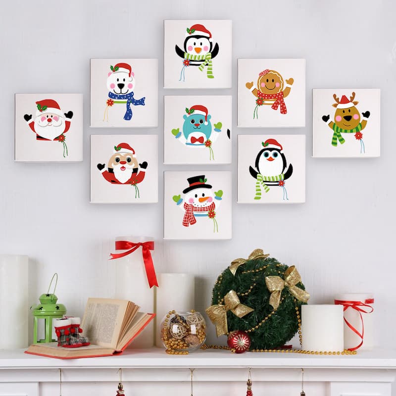 Festive Friends - 6 Mini Paintings