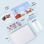 2026 Landmark Paint by Numbers Desk Calendar
