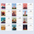 2026 Landmark Paint by Numbers Desk Calendar