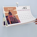 2026 Landmark Paint by Numbers Desk Calendar