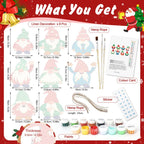 Festive Christmas Gnomes Ornaments Paint by Numbers