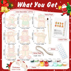 Festive Gingerbread Friends Ornaments Paint by Numbers