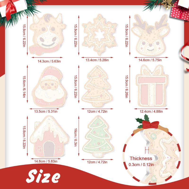 Cozy Farmhouse Christmas Ornaments Paint by Numbers