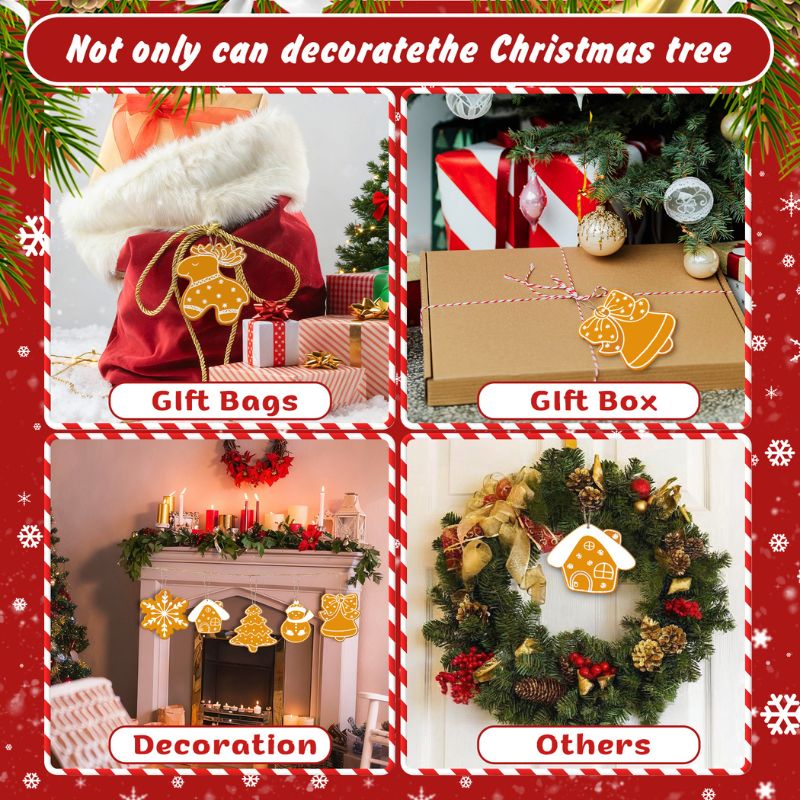 Golden Christmas Charm Ornaments Paint by Numbers