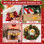 Golden Christmas Charm Ornaments Paint by Numbers