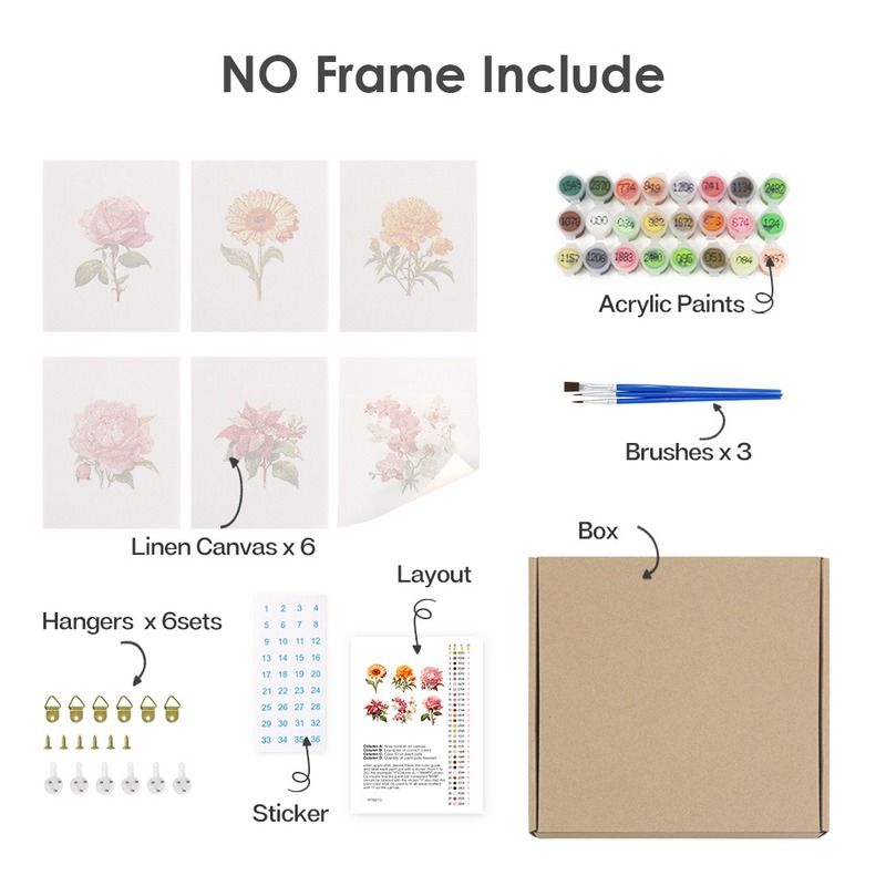 Beautiful Blooms Mini Paint by Numbers