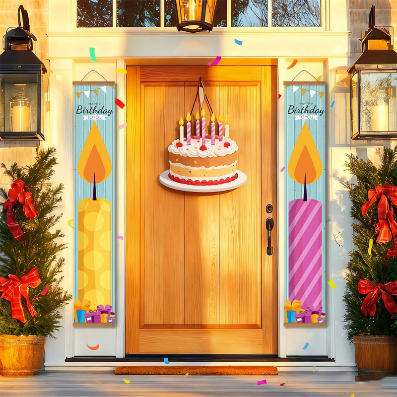 Birthday Candles Hanging Scroll Paint by Numbers Kit