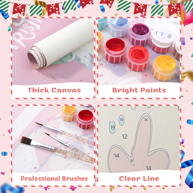 Birthday Wishes Hanging Scroll Paint by Numbers Kit