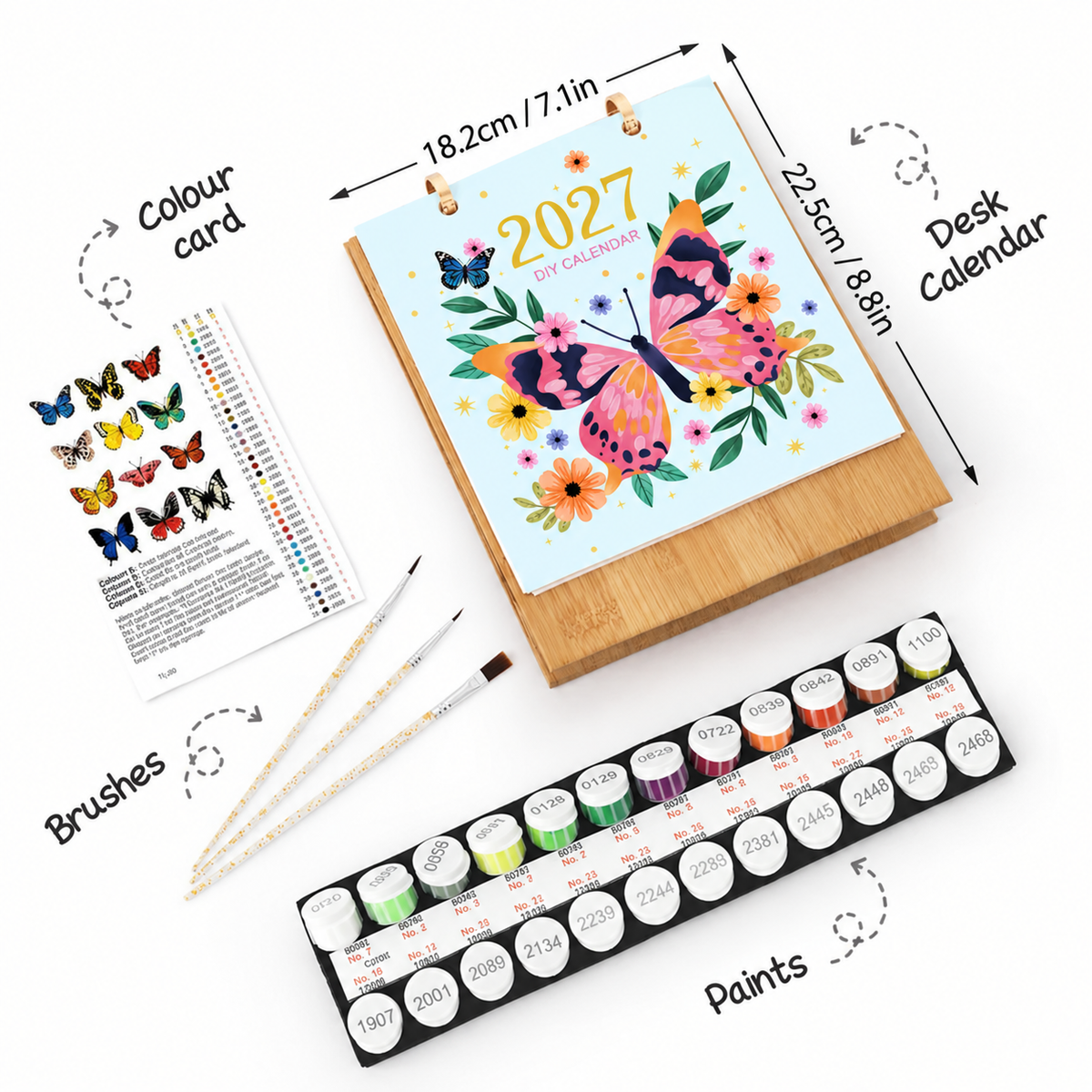 Blooming Butterfly Paint by Numbers Calendar