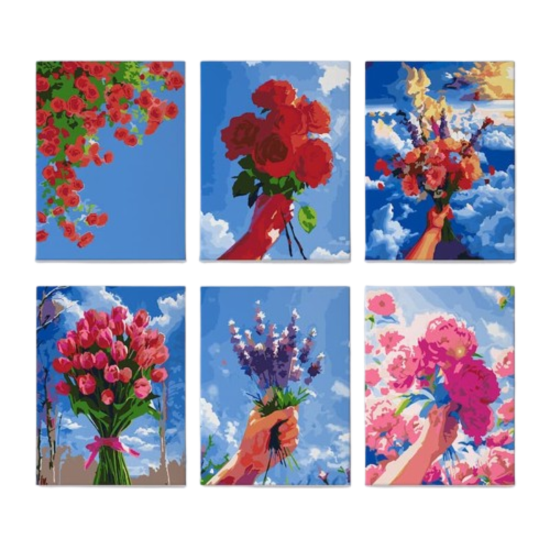 Blooming Skies - 6 Mini Paintings