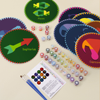 Bold Zodiac Designs 12-Pieces Paint by Numbers Placemat