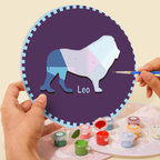 Bold Zodiac Designs 12-Pieces Paint by Numbers Placemat