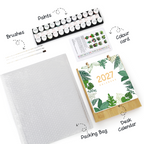 Botanical Leaves Paint by Numbers Desk Calendar