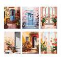 Charming Doorways - 6 Mini Paintings