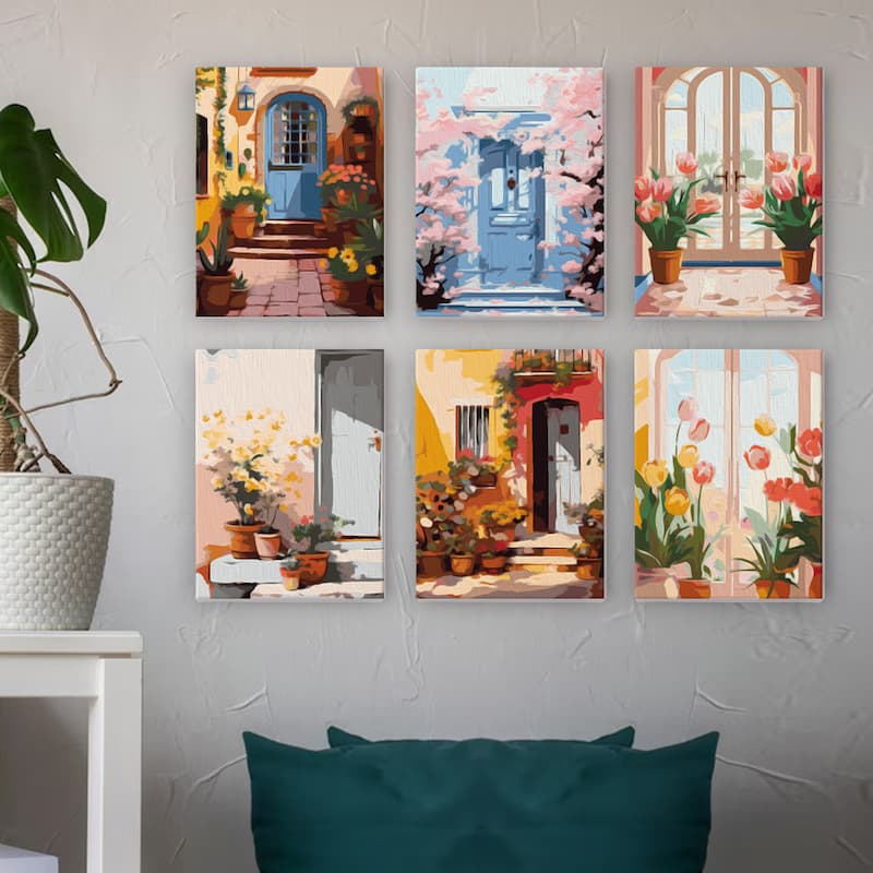 Charming Doorways - 6 Mini Painting
