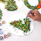 Christmas Greenery 4-Pieces Paint by Numbers Placemat