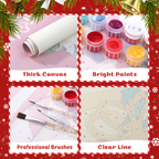 Christmas Greetings Hanging Scroll Paint by Numbers Kit