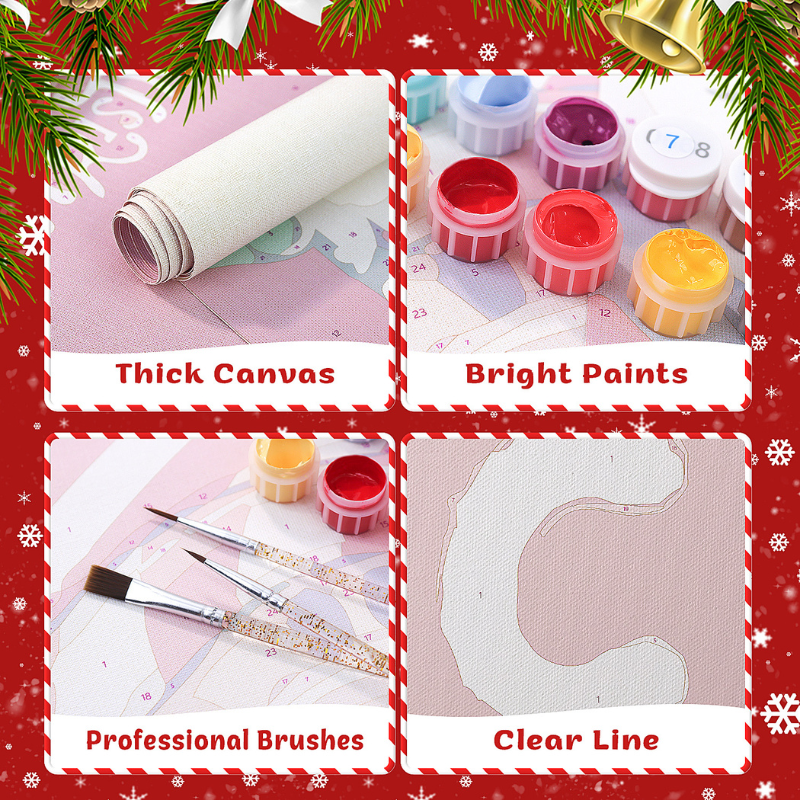 Christmas & New Year Hanging Banner Paint by Numbers Kit