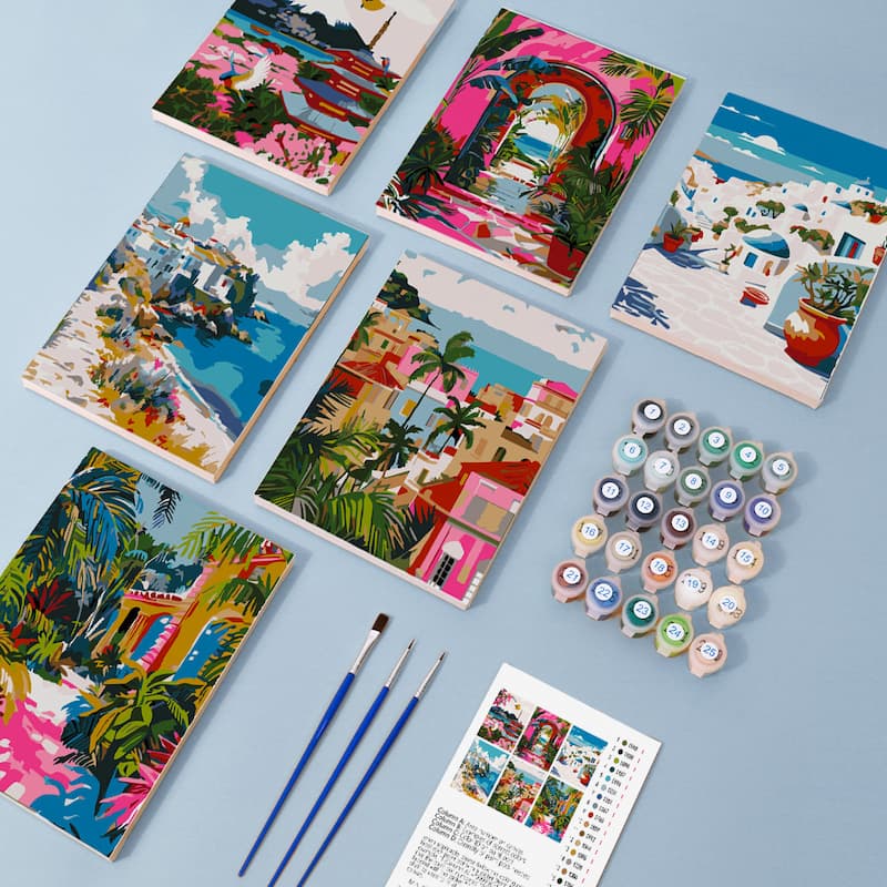 Coastal Escapes - 6 Mini Paintings