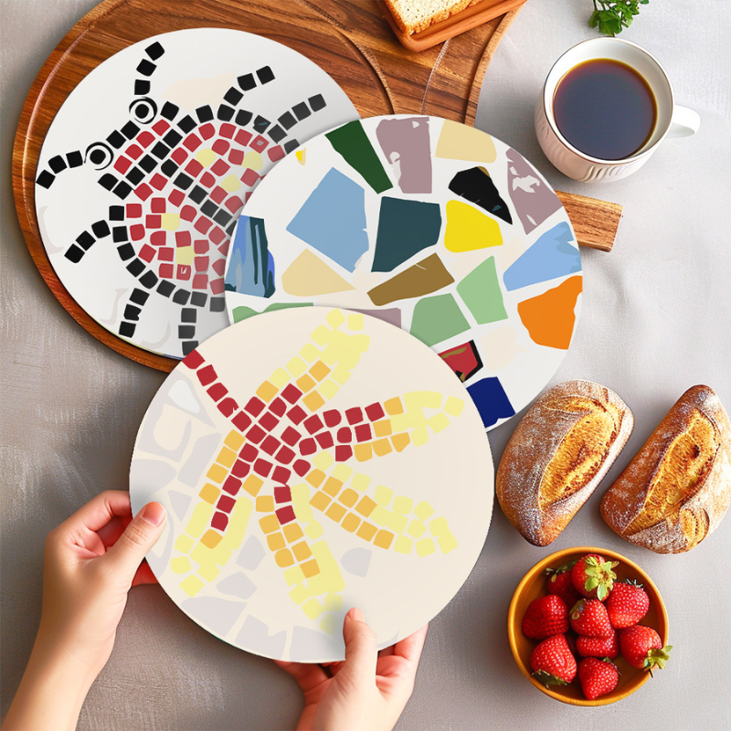 Coastal Mosaic 6-Piece Paint by Numbers Placemat