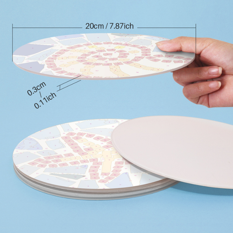 Coastal Mosaic 6-Piece Paint by Numbers Placemat