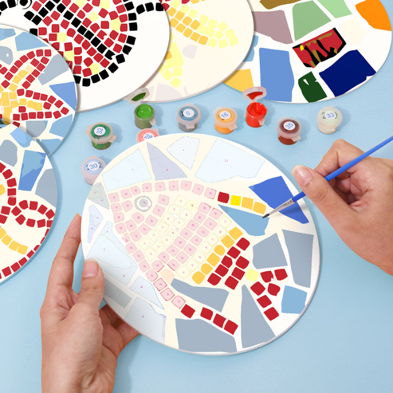 Coastal Mosaic 6-Piece Paint by Numbers Placemat