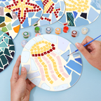 Coastal Sea Life Mosaic 6-Piece Paint by Numbers Placemat