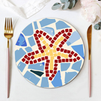 Coastal Sea Life Mosaic 6-Piece Paint by Numbers Placemat