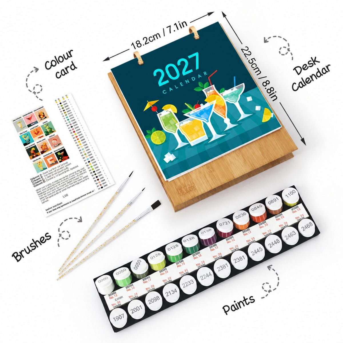 Cocktail Collection Paint by Numbers Calendar