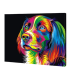 Colorful Dog Face Paint by Numbers