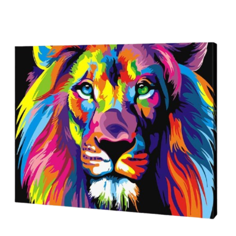 Colorful Lion Paint by Numbers