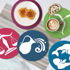 Colorful Zodiac Symbols 12-Pieces Paint by Numbers Placemat