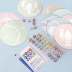 Colorful Zodiac Symbols 12-Pieces Paint by Numbers Placemat