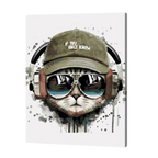 Cool Cat Beats Paint by Numbers