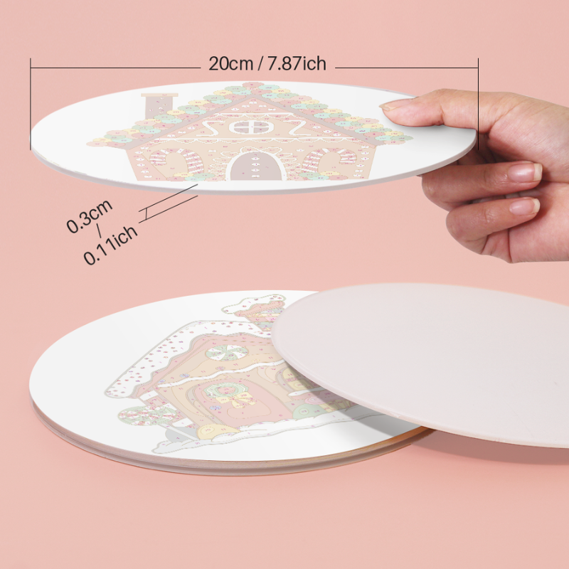Cozy Gingerbread Christmas 4-Pieces Paint by Numbers Placemat