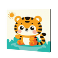 Cute Tiger, Kids Paint By Numbers