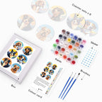 Dog Portrait Paint by Numbers Coasters