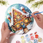 Festive Christmas Favorites 6-Piece Paint by Numbers Placemat