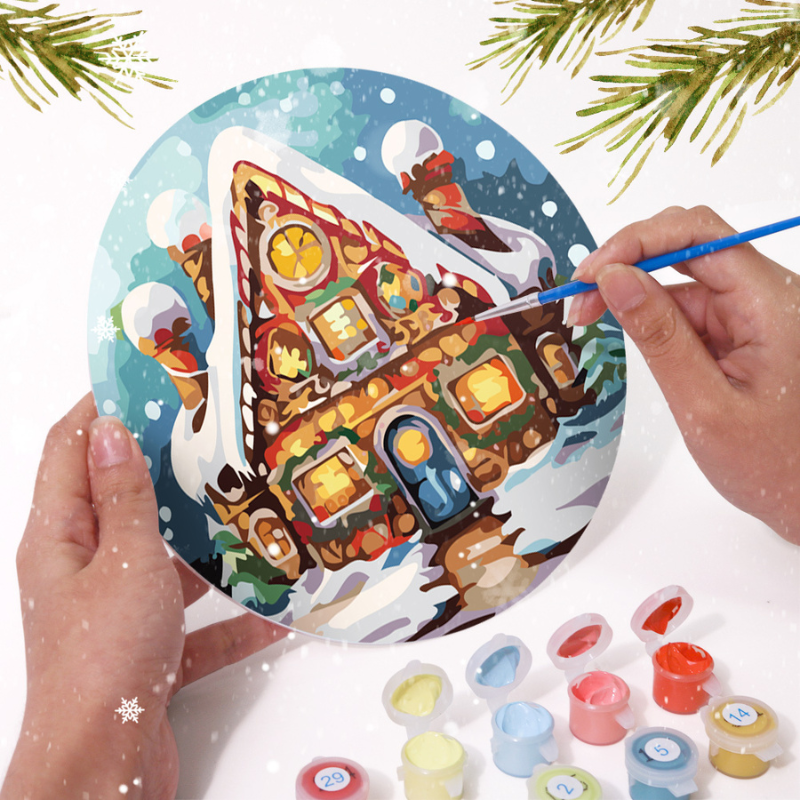 Festive Christmas Favorites 6-Piece Paint by Numbers Placemat
