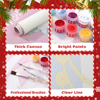 Festive Nutcracker Duo Hanging Scroll Paint by Numbers Kit