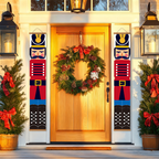 Festive Red Nutcracker Hanging Scroll Paint by Numbers Kit
