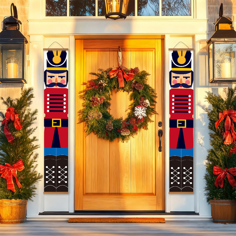 Festive Red Nutcracker Hanging Scroll Paint by Numbers Kit

