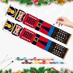 Festive Red Nutcracker Hanging Scroll Paint by Numbers Kit