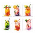 Refreshing Drinks - 6 Mini Paintings