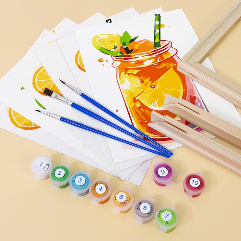 Fresh Sips - 6 Mini Paintings