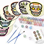 Floral Skull Designs 6-Pieces Paint by Numbers Placemat
