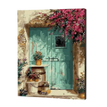 Flowery Front Door Paint by Numbers