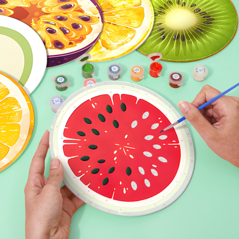 Fresh & Fruity 6-Piece Paint by Numbers Placemat