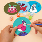 Funny Christmas Characters Paint by Numbers Coasters