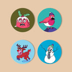 Funny Christmas Characters Paint by Numbers Coasters